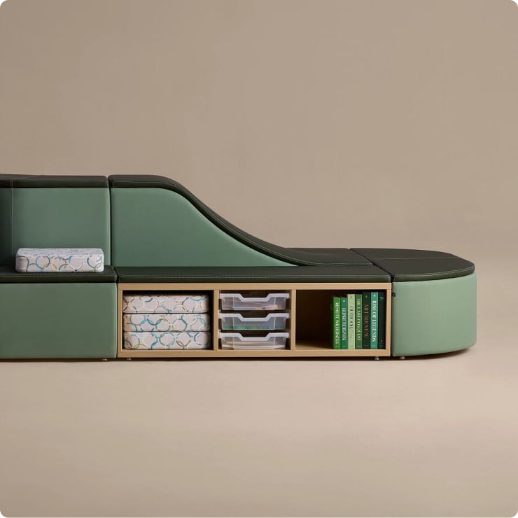 Clamber tiered seating and storage