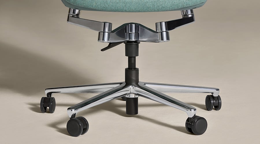 The base of a Kiaura Task chair